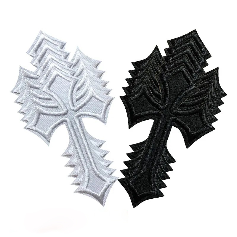 Embroidery Cloth - 10 Pcs Cool Cross Patch Embroidery