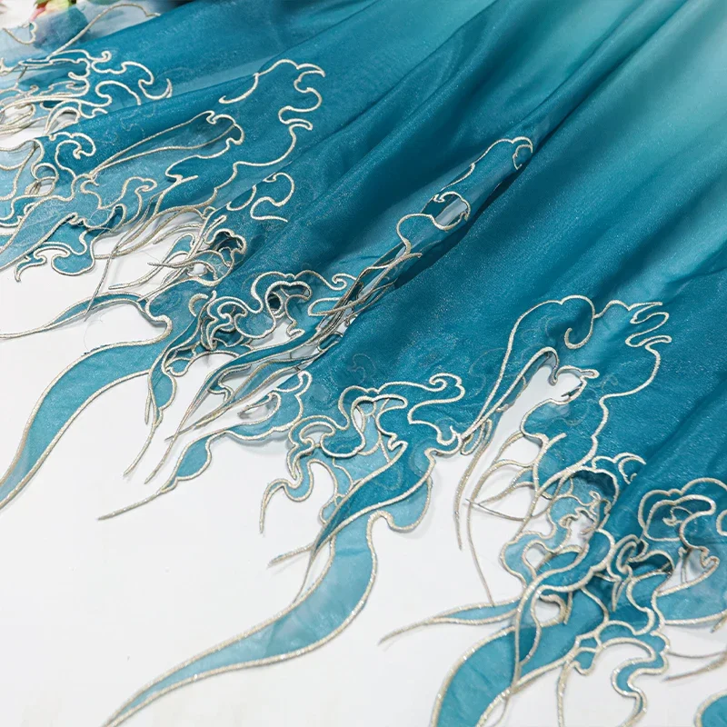 Embroidery Designer - Chinese Style Embroidery Lotus Leaf Gradient