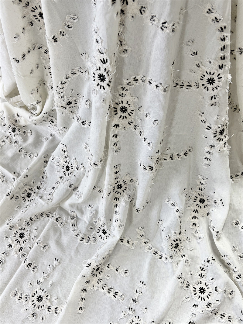 3D embroidered cotton-linen fa - Embroidery Design 3D 评论和价格