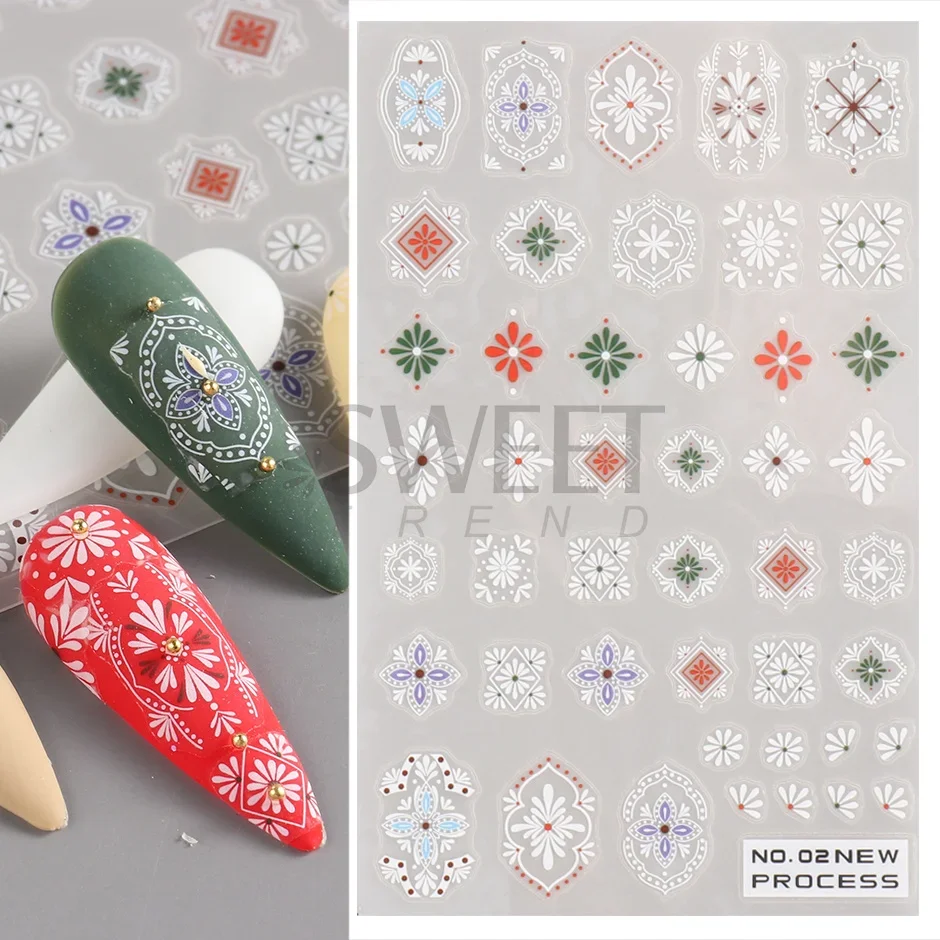 3D Bohemian Matte New Nail Sti - Embroidery Design 3D 评论和价格
