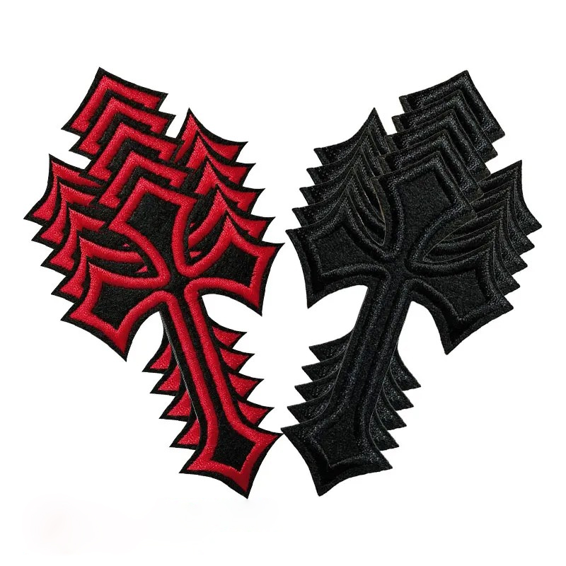 10 Pcs Cool Cross Patch Embroi - Embroidery Cloth 评论和价格