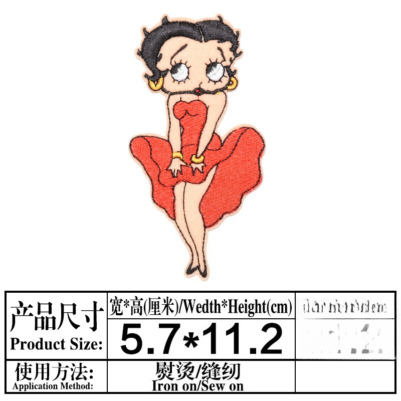 Betty Boop Patch High Color Va - Embroidery Print 评论和价格