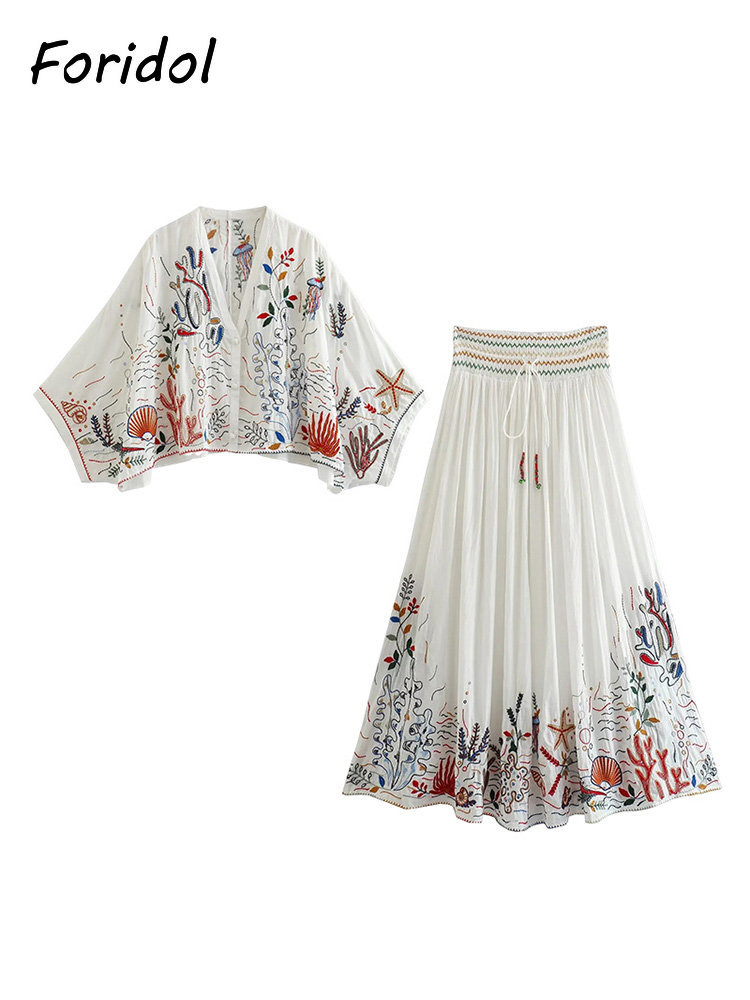 Foridol Marine Organism Embroi - Embroidery Skirt 评论和价格