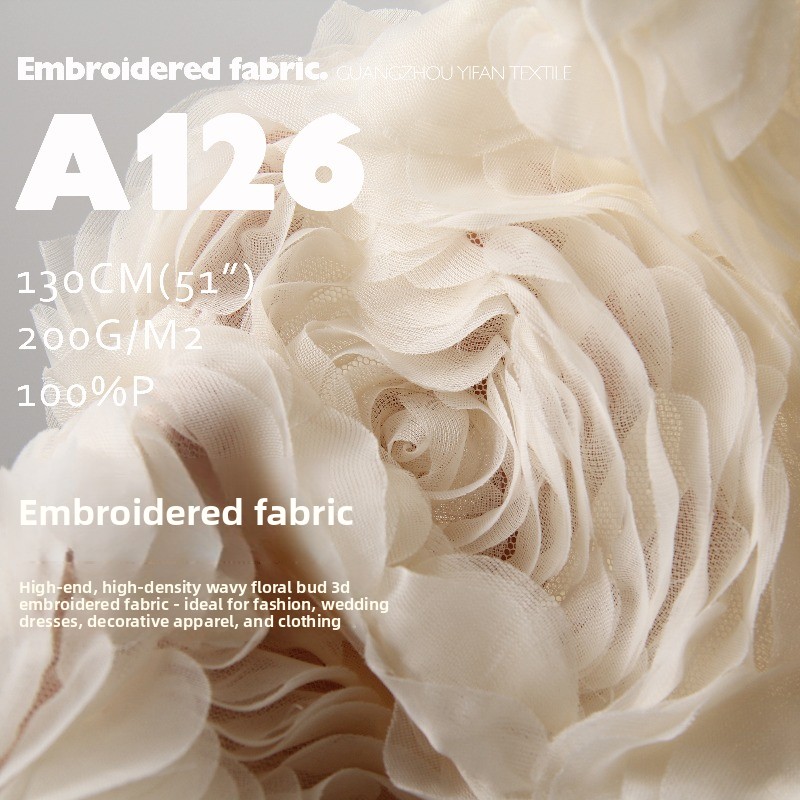 3D Embroidery Flower Mesh Fabr - Embroidery Design 3D 评论和价格