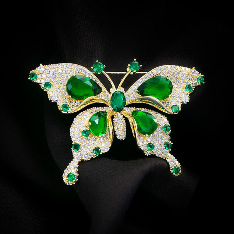 Elegant Emerald Crystal Butter - Embroidery Simple 评论和价格