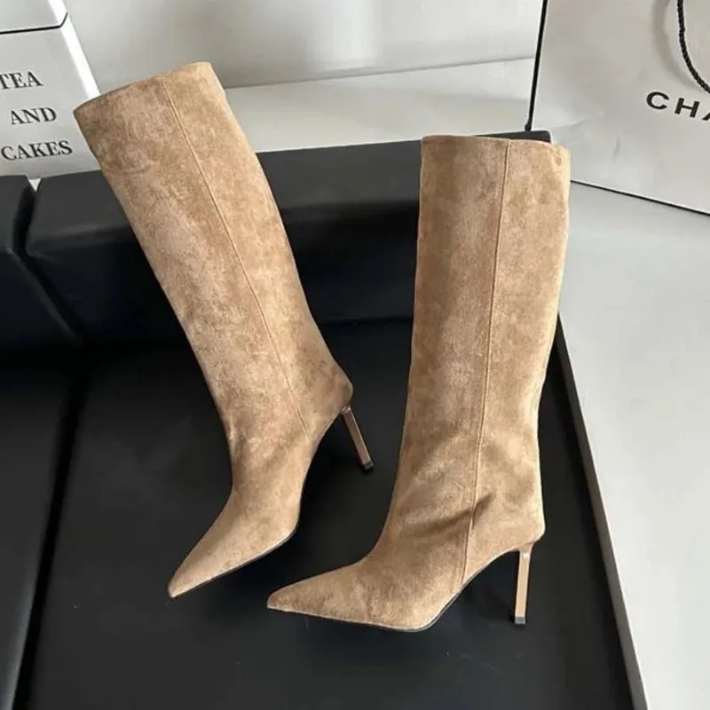 Luxury Women Long Boots Fashio - Embroidery Designer 评论和价格