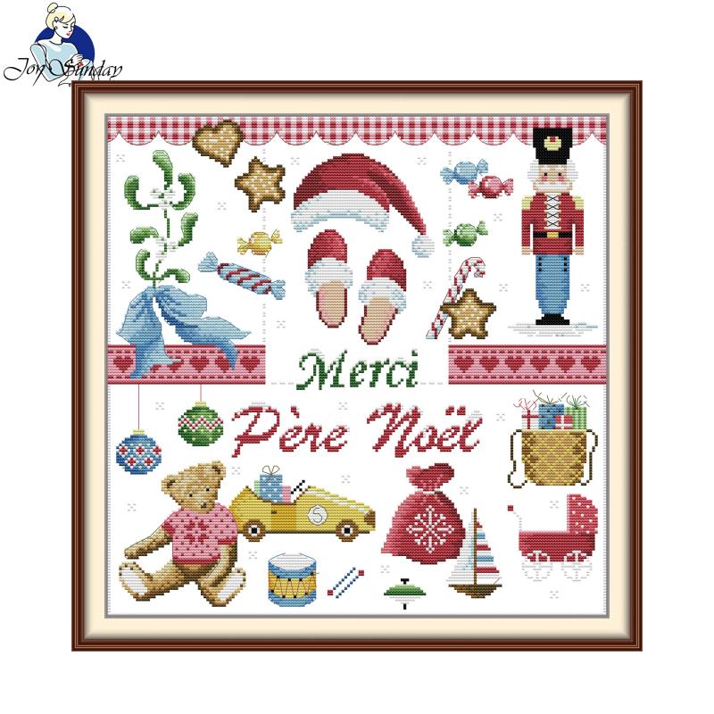 Cross Stitch Kit Thank You San - Embroidery Xmas Ornaments 评论和价格