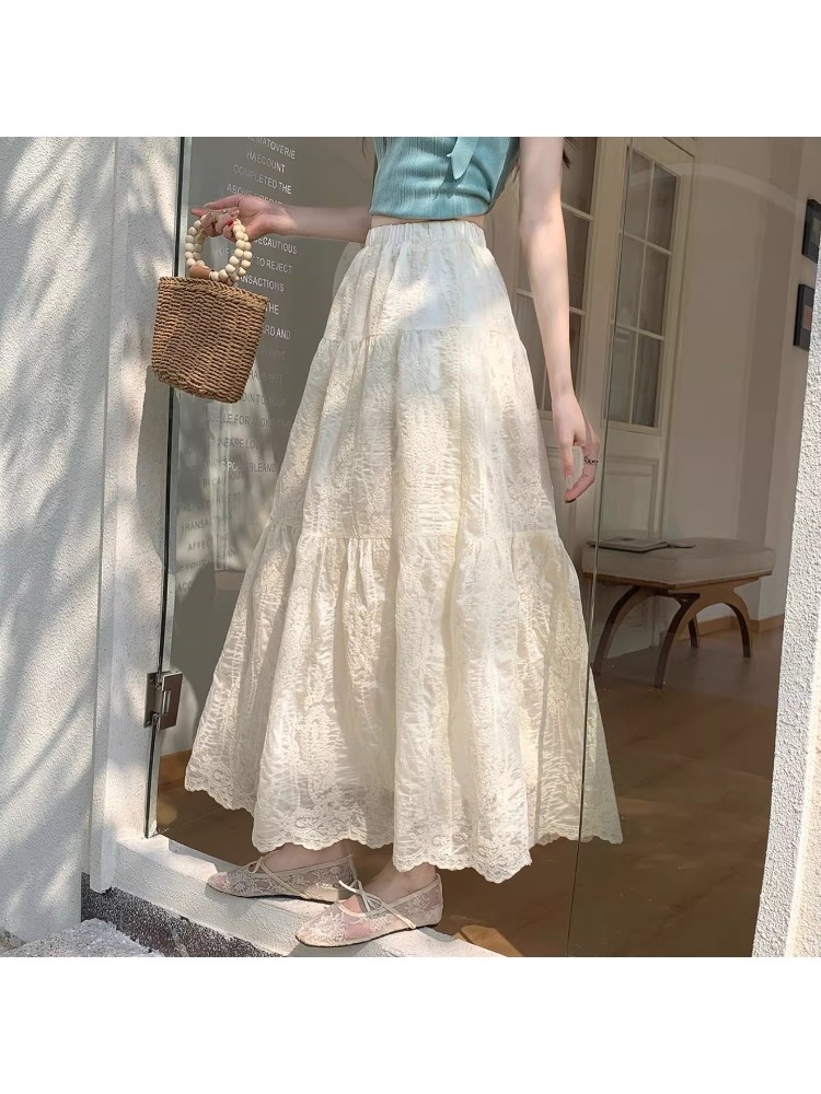 Heavy Embroidery Half-length S - Embroidery Skirt 评论和价格