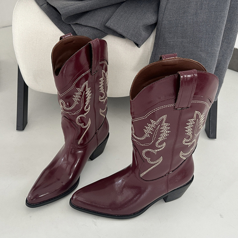 Liyke Designer Wine Red Leathe - Embroidery Designer 评论和价格