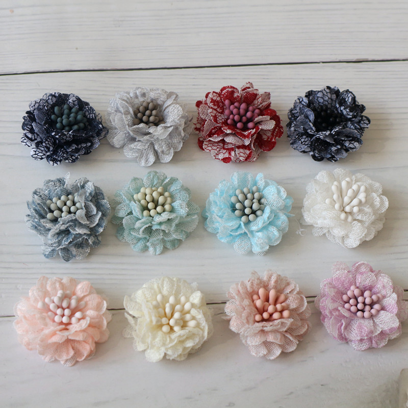 10Pcs 3CM Handmade Small Lace  - Embroidery Daisy Flower 评论和价格