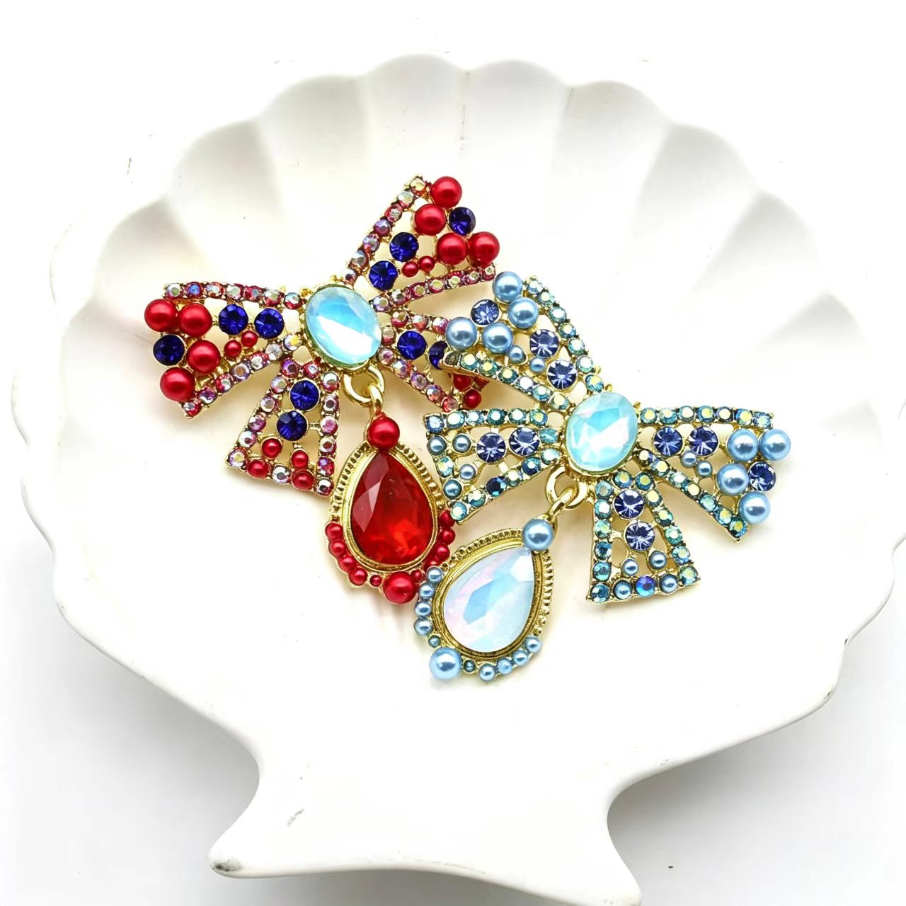 Gold Alloy Bow Crystal Rhinest - Embroidery Simple 评论和价格