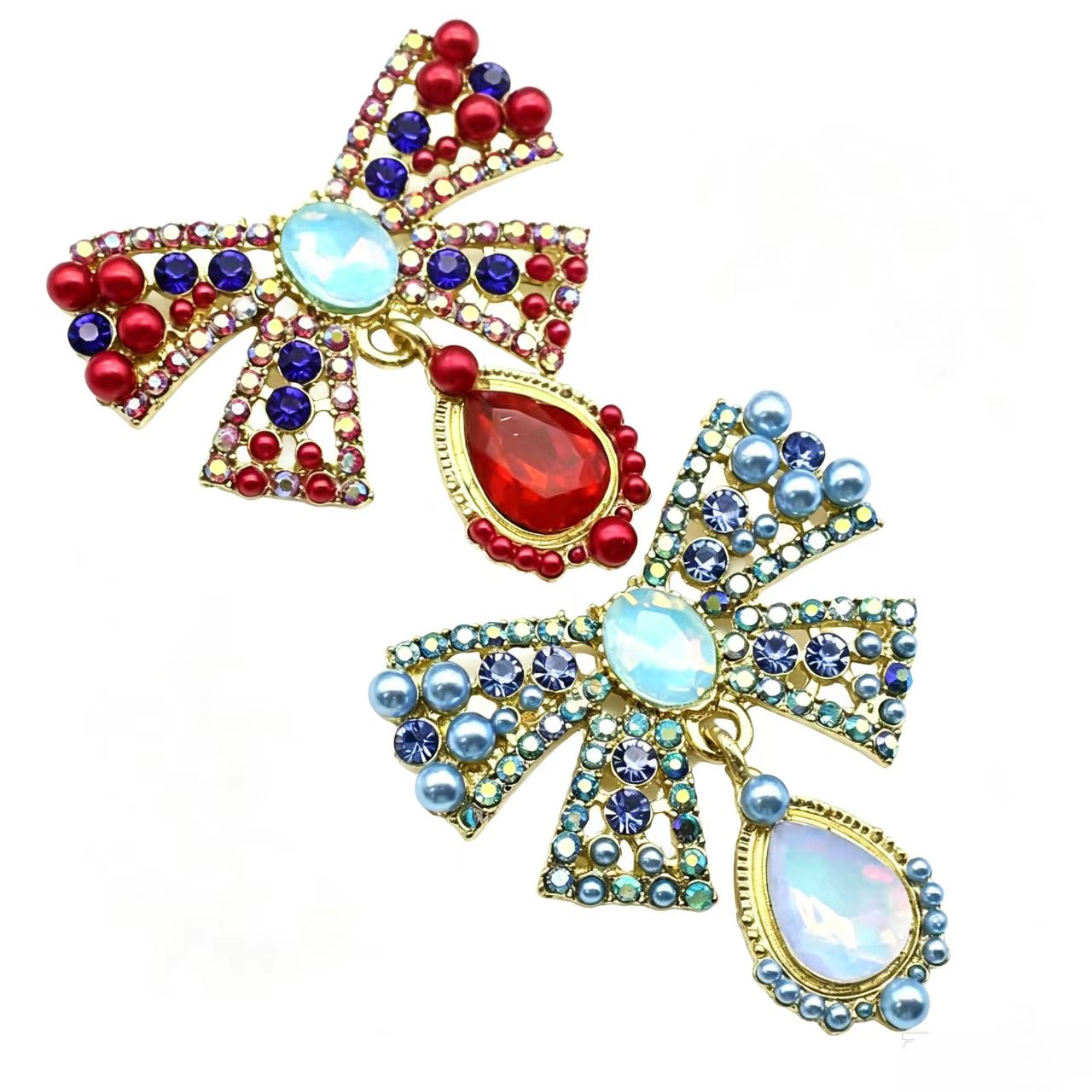 Gold Alloy Bow Crystal Rhinest - Embroidery Simple 评论和价格