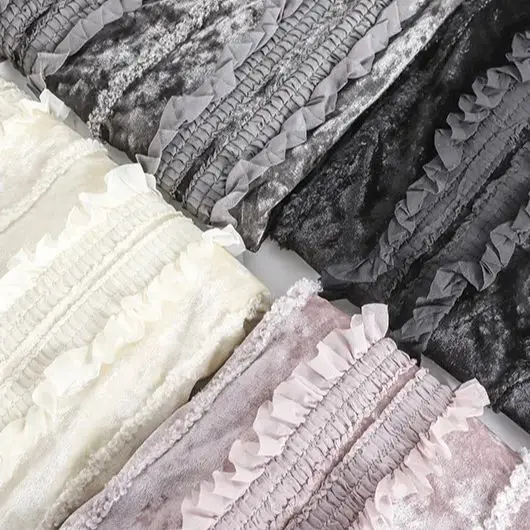 New velvet stretch fabric with - Embroidery Design 3D 评论和价格