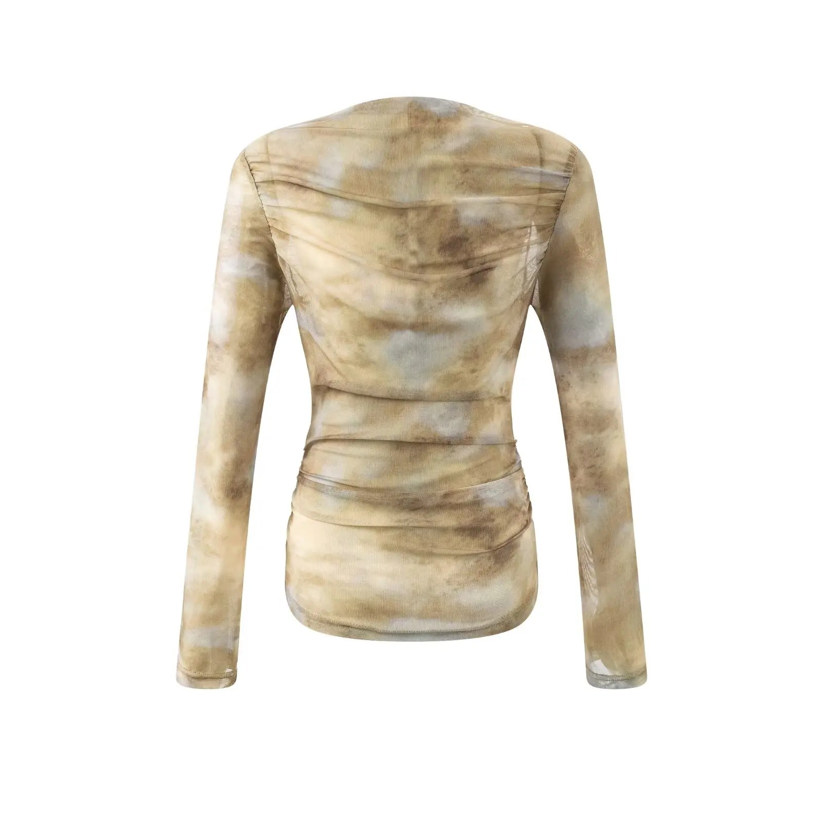 2025 Sexy Tie-Dye Print Ruched - Embroidery Print 评论和价格