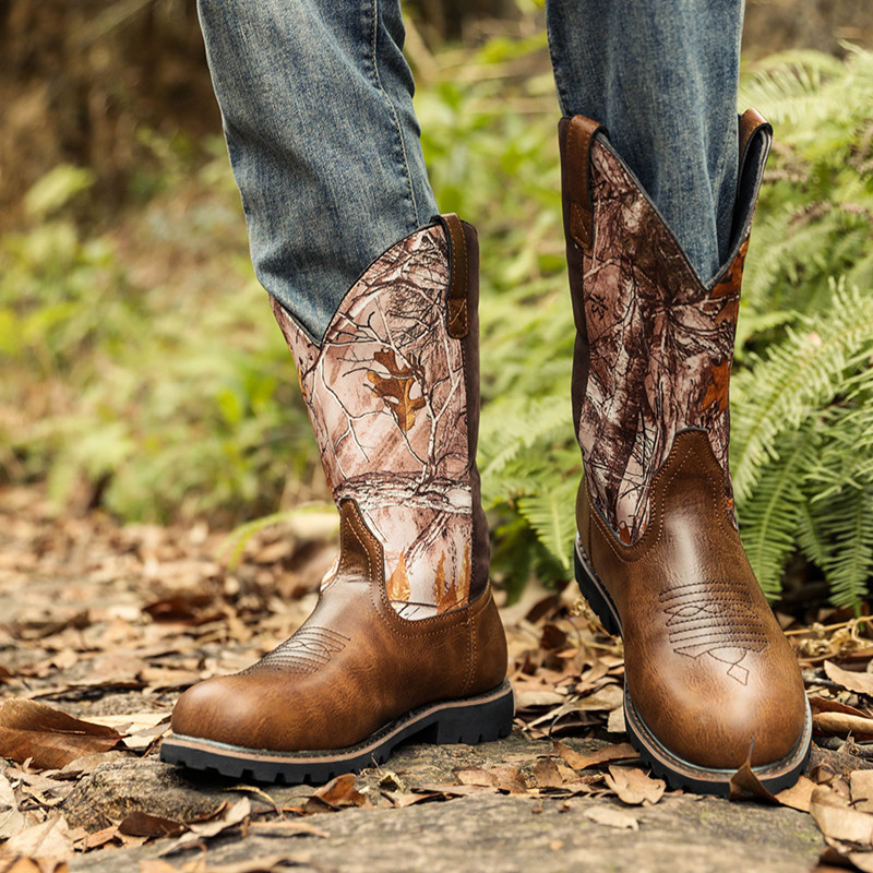 Men's Boots Classic Handmade E - Embroidery Print 评论和价格
