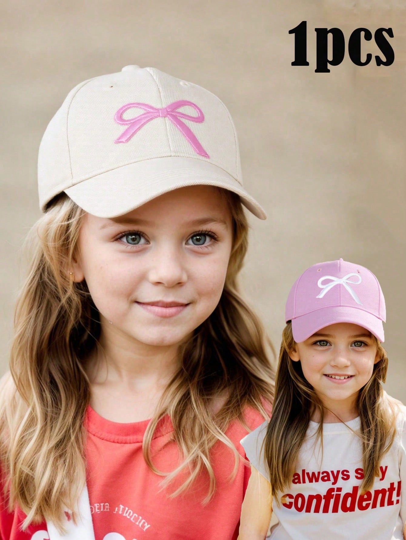 1Pc 3-8Y Girls Embroidery Bow  - Embroidery Cap 评论和价格
