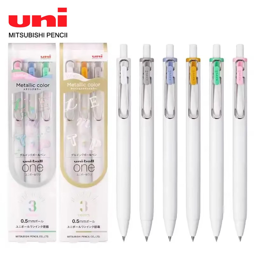 3pcs UNI Ball One Gel Pen Gold - Pentel Pen Energel 评论和价格