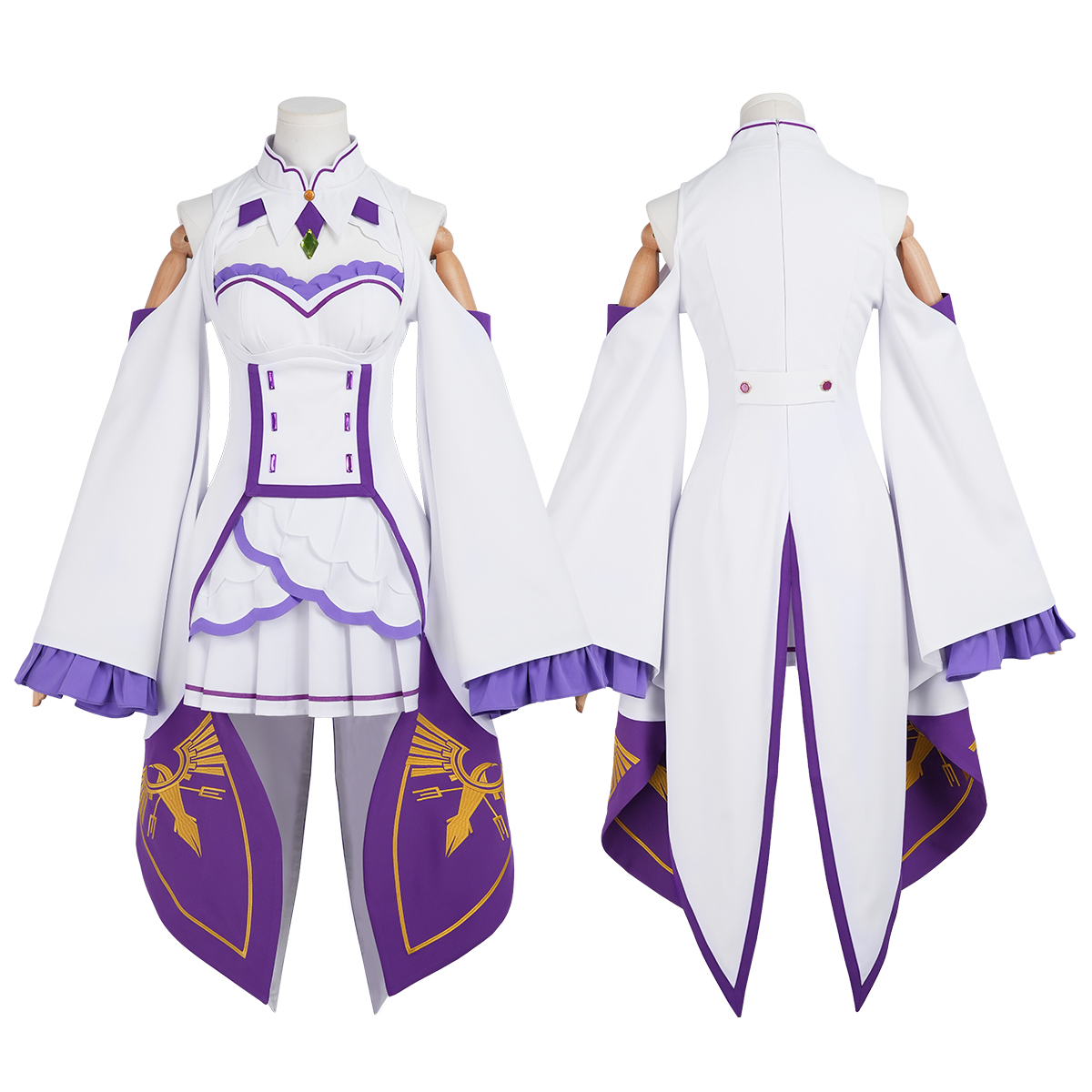 HOLOUN Zero Anime Emilia Cospl - Embroidery Skirt 评论和价格