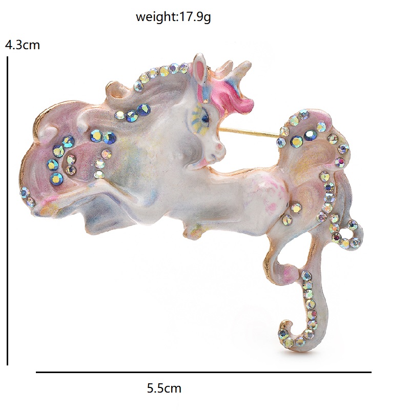 Wuli&baby Beautiful Enamel Hor - Embroidery Unicorn 评论和价格