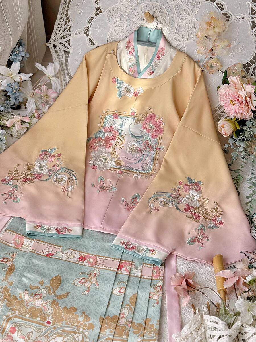 New Hanfu Women Ming System Ro - Embroidery Skirt 评论和价格