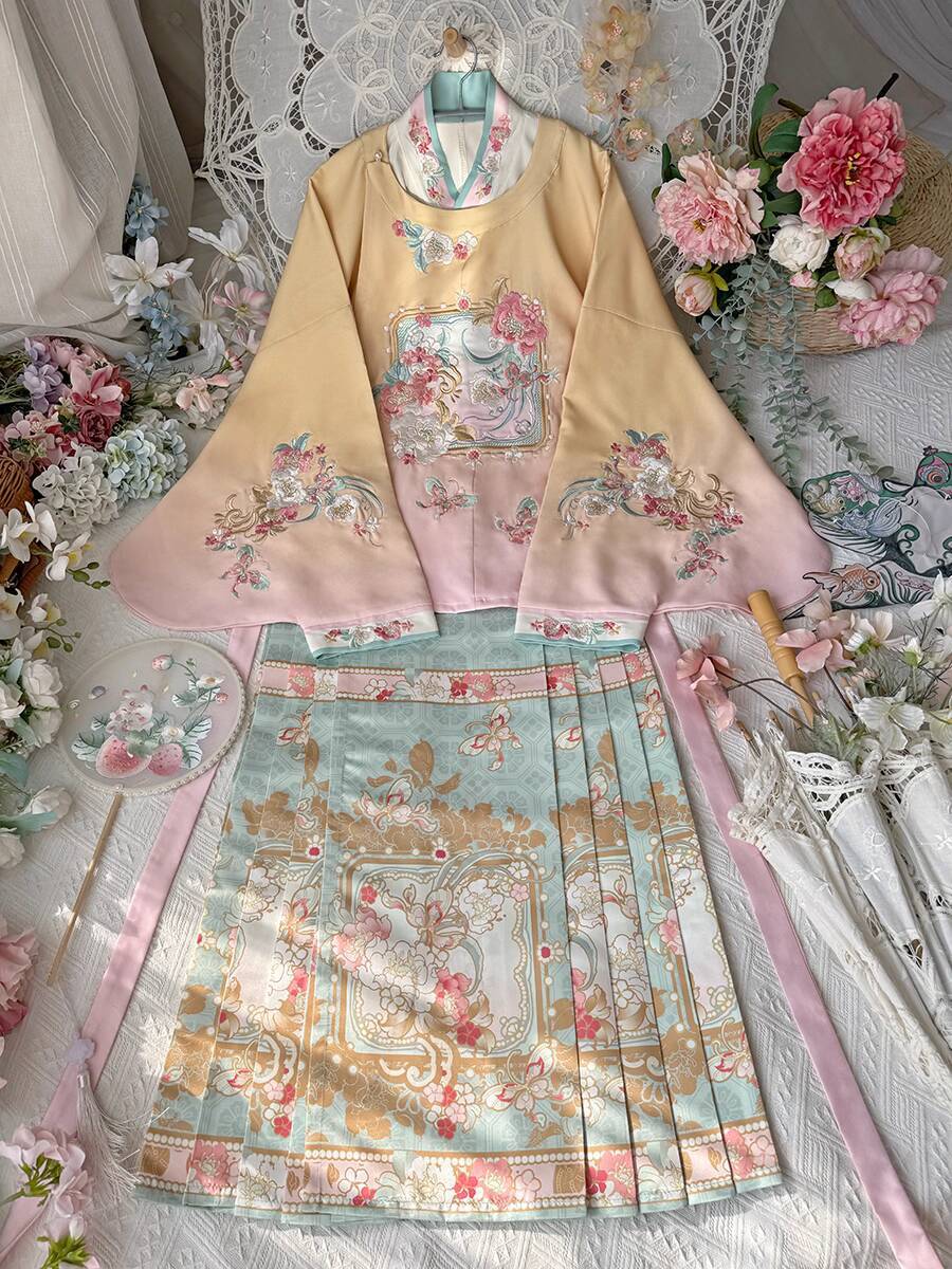 New Hanfu Women Ming System Ro - Embroidery Skirt 评论和价格