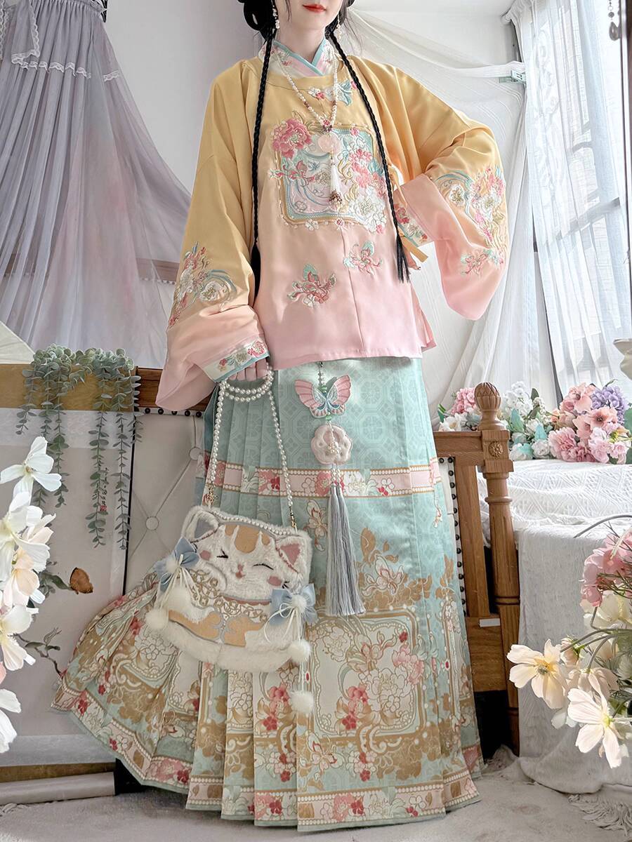 New Hanfu Women Ming System Ro - Embroidery Skirt 评论和价格