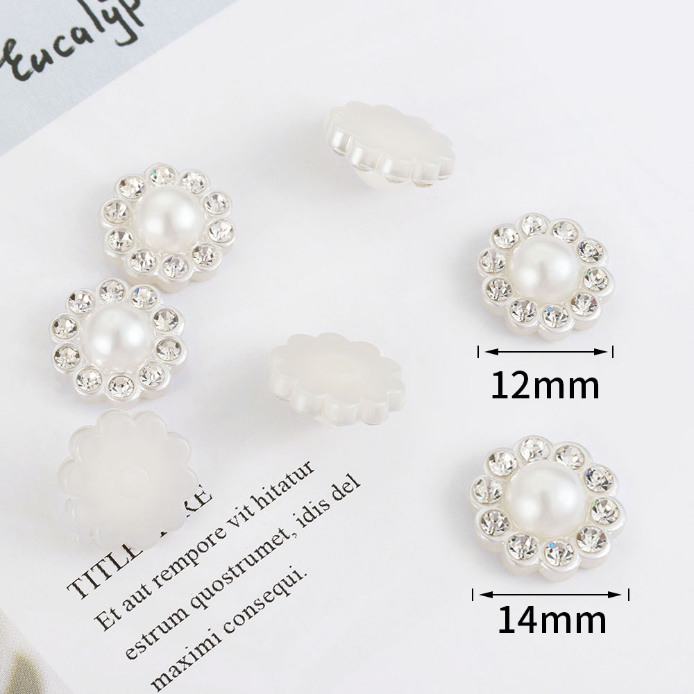 50pcs White Flat Imitation Pea - Embroidery Simple 评论和价格