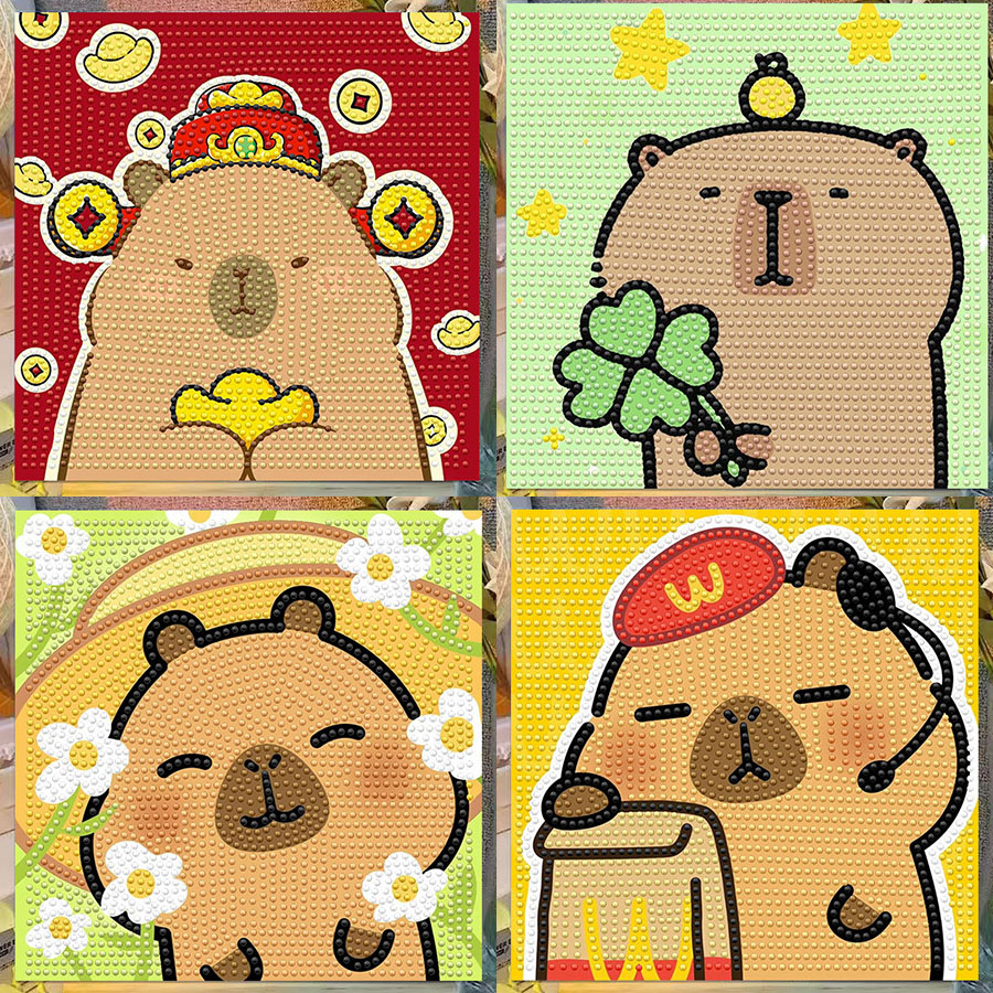 Cartoon Capibala Crystal Diamo - Embroidery Service 评论和价格